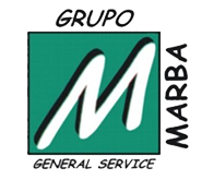 : Logotipo de la empresa MARBA General Services, la empresa del Grupo INVERHOYO especializada en limpiezas